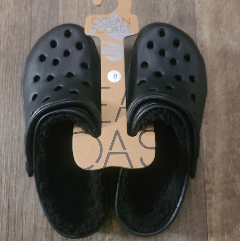 Ocean + coast black clogs for women's size 8